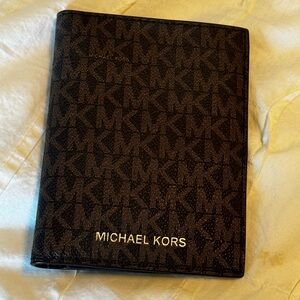 Michael Kors logo passport holder